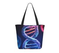 Bolsa De La Compra Hélice Genética Del Adn Bolso Tote De Lona Con Bolsillo Interior Con Asa Bolso De Hombro, Para Estudiantes, Niñas, Trabajo, 50x40cm