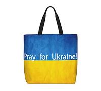 Bolsa De La Compra Oremos Por Ucrania Bolso De Hombro De Lona Multiusos Con Asa Bolsas Para Libros, Para Viajes, Diario, Niñas, Mujeres