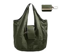 Bolsa de la compra plegable - Bolsa reutilizable de gran capacidad, uso | Market Tote - Spacious Carrying for Groceries | Tejido de poliéster con diseño plegable y asas reforzadas para