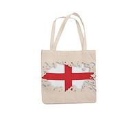 Bolsa de la compra reutilizable con la bandera de San Jorge de Inglaterra, regalo novedoso, ecológico, elegante, con asa larga, natural, Talla única