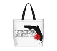 Bolsa De La Compra Sobreviví Al Huracán Ian Bolso De Hombro De Lona Multiusos Con Bolsillo Interior Bolsos De Hombro, Para Escuela, Viajes, De Oficina, Enfermería
