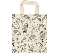 Bolsa de la compra, tamaño 27,5x30 cm, 135 g/m2, natural claro, unicornio, 1 unidad