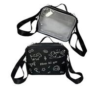 Bolsa De La Escuela Estudiantes Lovely Cats Mochila Transparente Ita Crossbody Styles Preppy Hombro para Pin APEPPY Crossbody para Mujeres Cats Hombro Ita