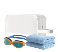 Bolsa de la estación de fitness para las mujeres - Bolsa de ducha de viaje, viaje a la playa impermeable | Memoria de inodoro | Ducha con cremallera, Organizador grande de memoria, Luna blanca, Se