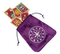 Bolsa de la Puerta del Tarot: Bolsa de Terciopelo Resistente a Mano, Estuche mágico, Bolsa con Cordero Protector, Soporte Decorado de Estilo místico, contenedor para Dados y Papeles D