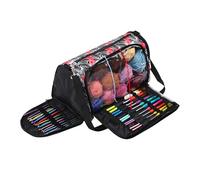 Bolsa de Labores de Punto Bolsa de almacenamiento para lanas ganchillo, diseño diagonal, impermeable y portátil, ideal para guardar hilos herramientas costura(Empty Bag-D)