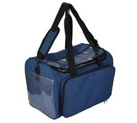 Bolsa de Labores de Punto Bolsa de tejer, organizador hilo con divisor interior for ganchos ganchillo lana, juego costura agujas, bolsa almacenamiento DIY(Blue)