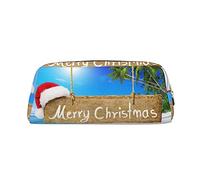 Bolsa de lápices con estampado de Feliz Navidad, cuero elegante para bolsa de lápices, color, 5.0cm*10.5cm*20.5cm, Estuche para lápices