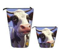 Bolsa De Lápices Vaca Linda Papelería Bolsa Telescópico Pequeña Monedero Telescópico, Para Escolar, Cosmético, Estudiantes