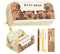 Bolsa De Lápiz De 1 Pieza De Dibujos Animados Y 4 Bolígrafos, Papelería Linda, Bolsa De Lápiz De Gran Capacidad, Suministros Escolares, Bolsa Divertida De Lápiz