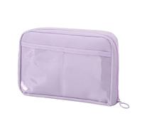 Bolsa de lápiz de gran capacidad, lápiz capacitivo para la escuela, bolsa de lápiz portátil, Sturdy Pencil Case Kids, High Capacity Pencil Box, 12 Compartment Pencil Case for Home and School, morado,