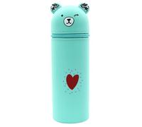 Bolsa de lápiz de oso de dibujos animados - organizador de estuche de cremallera linda, puerta de papelería portátil para suministros escolares | Encuentra Makeup Bouch, mensajero cosmético compacto