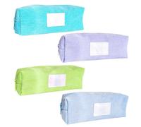 Bolsa De Lápiz De Pana De 4 Piezas, Funda De Lápiz Portátil, Suministros De Estudio Y Oficina, Bolsa De Lápiz De Gran Capacidad, Bolsa De Lápiz De Niñas.