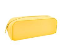 Bolsa de lápiz de silicona, bolsa de lápiz con cremallera de silicona | Estuche de lápiz de almacenamiento estético suave - Porta brochas de maquillaje con cremallera para escuela, viajes al aire