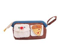 Bolsa de lápiz genérica, bolsa de almacenamiento, gran capacidad, portátil, bonita historieta, diseño de oso ancho para niños, Oxford, 9,84 x 4,72 x 3,35 pulgadas, 123 g, marrón, Se référer au