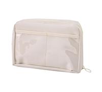 Bolsa de lápiz genérica para estudiantes, gran capacidad, 12 Compartments Case, organizador portátil, bolsa de lápiz espacioso con 12 compartments for Easy Organization and for Students, Creamy, Se