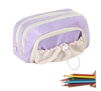 Bolsa de lápiz gran capacidad: bolsa utensilios escritura impermeable, lindo organizador almacenamiento con cordón | portátil, papelería resistente al agua para accesorios estudiantes adolescentes