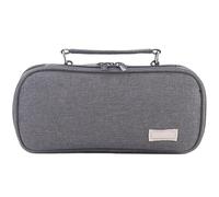 Bolsa de lápiz grande, multicapa de maquillaje, gran capacidad, diseño de 9,06 x 2,76 pulgadas, almacenamiento multifuncional, malla de bolsillo organizador para bolas y estaciones, Gris, Se référer