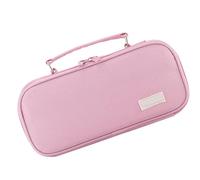 Bolsa de lápiz grande, multicapa de maquillaje, gran capacidad, diseño de 9,06 x 2,76 pulgadas, almacenamiento multifuncional, malla de bolsillo organizador para bolas y estaciones, rosa, Se référer