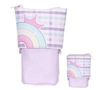 Bolsa de lápiz telescópica, bolsa de lápiz de pie - Control organizador de bolígrafo de color portátil - Organizador de suministros escolares de gran capacidad para borradores de pintura de cepillos