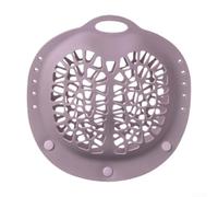 Bolsa de lavado de silicona con diseño de bola 3D, protector de lencería que evita la deformación, con aros, bolsa de lavandería de malla segura (morado)
