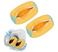 Bolsa de lavado de zapatos, bolsa de lavado de zapatos para lavadora y secadora, bolsa reutilizable para lavar zapatos para diferentes tipos y tamaños de zapatos, 04 amarillo, 2 unidades, Bolsa