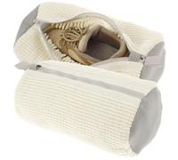 Bolsa De Lavado De Zapatos Bolsa de lavandería for Zapatos, 2 Unidades, poliéster, antideformación, con Cremallera for Proteger Zapatillas Deportivas(Beige)