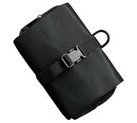 Bolsa de lavado plegable con hebilla de cierre para ahorrar espacio, organizador de maquillaje, soporte para inodoro colgante, solución de almacenamiento para viajeros, gran capacidad bolsa de lavado