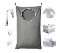 Bolsa de lavandería colgante, organizador de lavandería | Cesta de la ropa con capacidad - Organizador reutilizable montado en la puerta, bolsa de calcetines de ahorro de espacio para el hogar