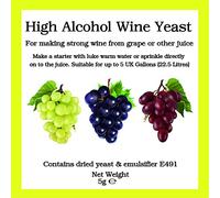 Bolsa de levadura de vino con alto contenido de alcohol, 5 g, también para fermentar a temperaturas más altas, Homebrew Home Brew