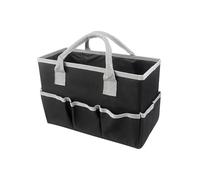 Bolsa de limpieza, bolsa organizadora de herramientas de tela Oxford 600D, organizador de limpieza resistente para el hogar, escuela, oficina (negro)