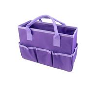 Bolsa de limpieza, bolsa organizadora de herramientas de tela Oxford 600D, organizador de limpieza resistente para el hogar, escuela, oficina (morado)