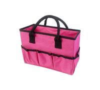 Bolsa de limpieza, bolsa organizadora de herramientas de tela Oxford 600D, organizador de limpieza resistente para el hogar, escuela, oficina (rojo rosa)