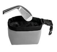 Bolsa de limpieza de pelotas de golf - Bolsillo portátil para la limpieza de bolas con clip, bolsa de limpieza profunda, forro desmontable y lavable a máquina | accesorio de golf Pro, Gris, Fare