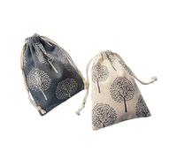 Bolsa de lino Natural, 9x12cm, 10x15cm, 13x17cm, paquete de 50 bolsas for joyería, soporte for fiesta de cumpleaños y boda(Two color mix,9x12cm)
