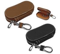 Bolsa De Llave De 2 Piezas, Bolsa De Llave De Cuero, Mini Bolsa De Almacenamiento, Bolsa De Llave con Hebilla, Bolsa De Llave Portátil.