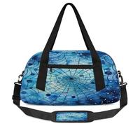 Bolsa de lona azul con diseño de telaraña para niños, niñas, adolescentes, Halloween, deportes, gimnasio, viajes, gimnasia, baile, ballet, multicolor