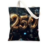 Bolsa de lona con bolas de aire para mujer, celebración, confeti, celebración festiva, confeti, celebración, dorado, lavable, reutilizable, Dorado, 13x15 Inch