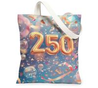 Bolsa de lona con bolas de aire para mujer, celebración, festiva, confeti, burbujas, celebración, azul, lavable, reutilizable, mercado T, Azul, 13x15 Inch
