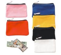 Bolsa de Lona con Cremallera, minibolsa de Viaje con Cremallera, Juego de Bolsa pequeña para Monedas y Maquillaje para artículos de tocador, artículos Esenciales, joyería, 6 uds..