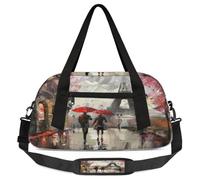Bolsa de lona con diseño de la Torre Eiffel de París y Francia, para niños, niñas, adolescentes, deportes, gimnasio, fin de semana, viajes, gimnasia, baile, ballet, multicolor