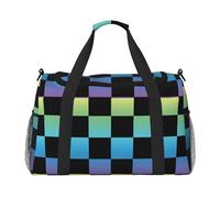 Bolsa de lona con estampado de arcoíris pastel para viajes, bolsa de viaje para llevar en fin de semana durante la noche, bolsas de gimnasio para mujeres y hombres, bolsa de viaje de artículos