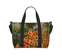 Bolsa de lona con estampado de crisantemo celestial (1) bolsa de hombro portátil, adecuada para fitness, viajes, etc.