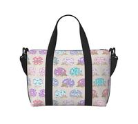 Bolsa de lona con estampado de erizo, se puede llevar cruzada o de hombro, adecuada para viajes y camping.