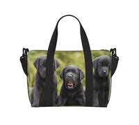Bolsa de lona con estampado de perro Labrador Retriever, bolsa de hombro portátil, adecuada para fitness, viajes, etc.