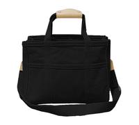 Bolsa de lona con múltiples bolsillos, bolsa de lona casual de gran capacidad, versátil bolsa cruzada de hombro, bolsa cruzada para guitarra, correas para bolsos de mano, Black, A