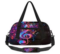 Bolsa de lona con música abstracta para niños, niñas, adolescentes, notas musicales, deportes, gimnasio, viajes, gimnasia, baile, ballet, multicolor