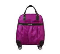 Bolsa De Lona con Ruedas Bolso de Equipaje Viaje for Mujer, Bolsos con Ruedas for niñas, Maleta Oxford Impermeable for Cabina para Viajes, Trabajo Y Ocio(Purple,L)
