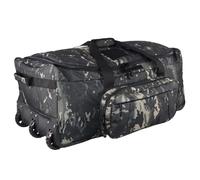 Bolsa De Lona con Ruedas Equipaje rodante del Bolso de Lona la Capacidad Grande 124L for Maleta Resistente Viaje Equipaje Senderismo Que acampa para Viajes, Trabajo Y Ocio(Black Green)