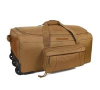 Bolsa De Lona con Ruedas Equipaje rodante del Bolso de Lona la Capacidad Grande 124L for Maleta Resistente Viaje Equipaje Senderismo Que acampa para Viajes, Trabajo Y Ocio(Brown)